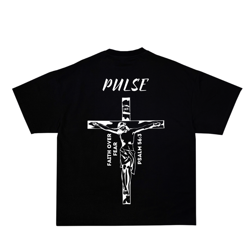 PULSE FAITH OVER FEAR BLACK TEE