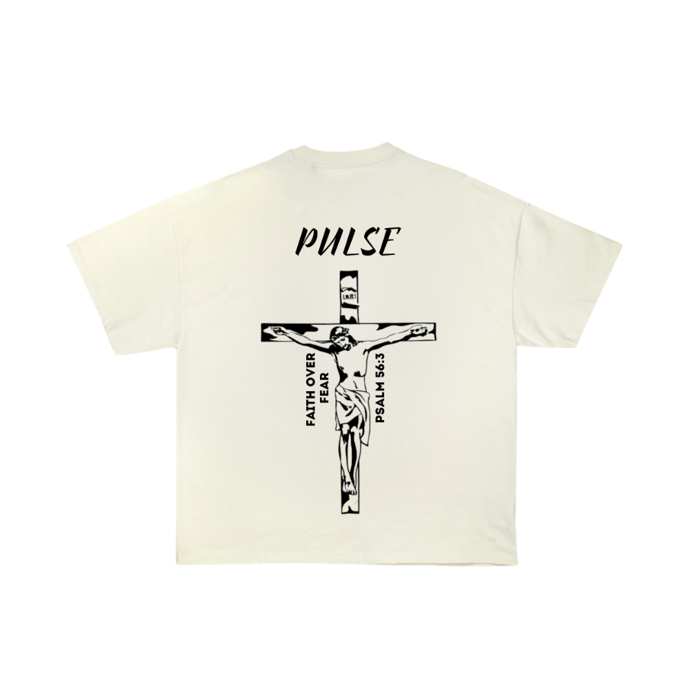 PULSE FAITH OVER FEAR WHITE TEE