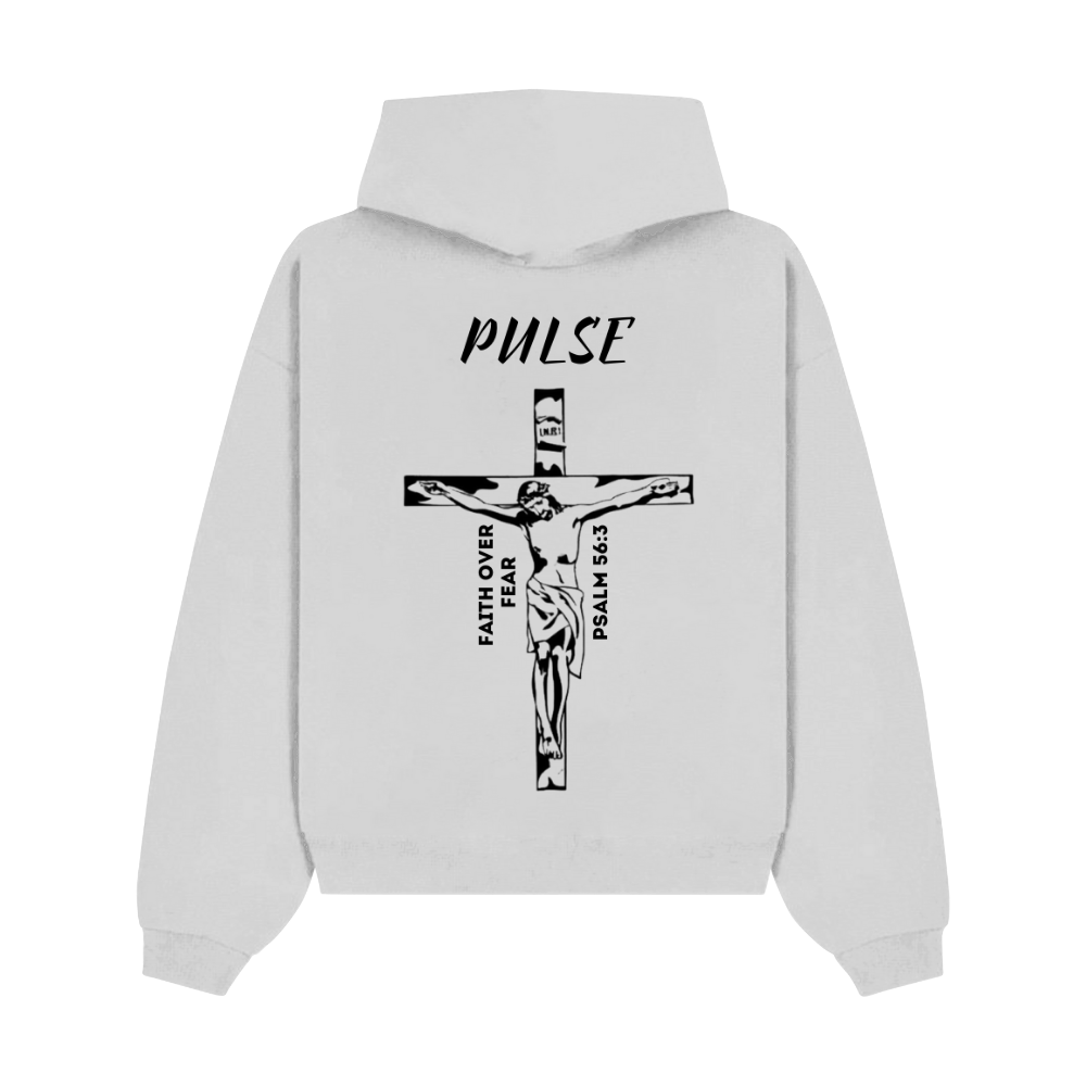 PULSE FAITH OVER FEAR WHITE HOODIE