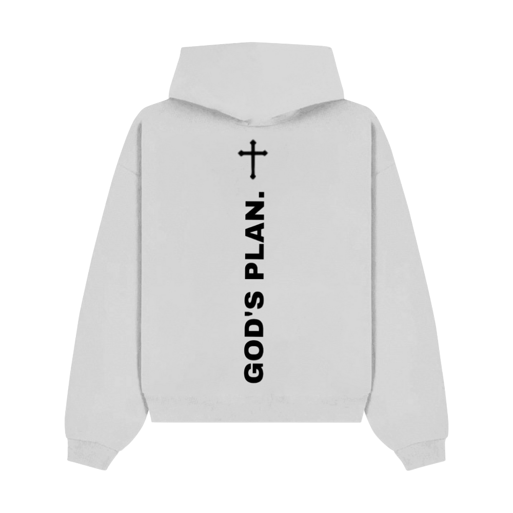 PULSE GOD`S PLAN. WHITE HOODIE