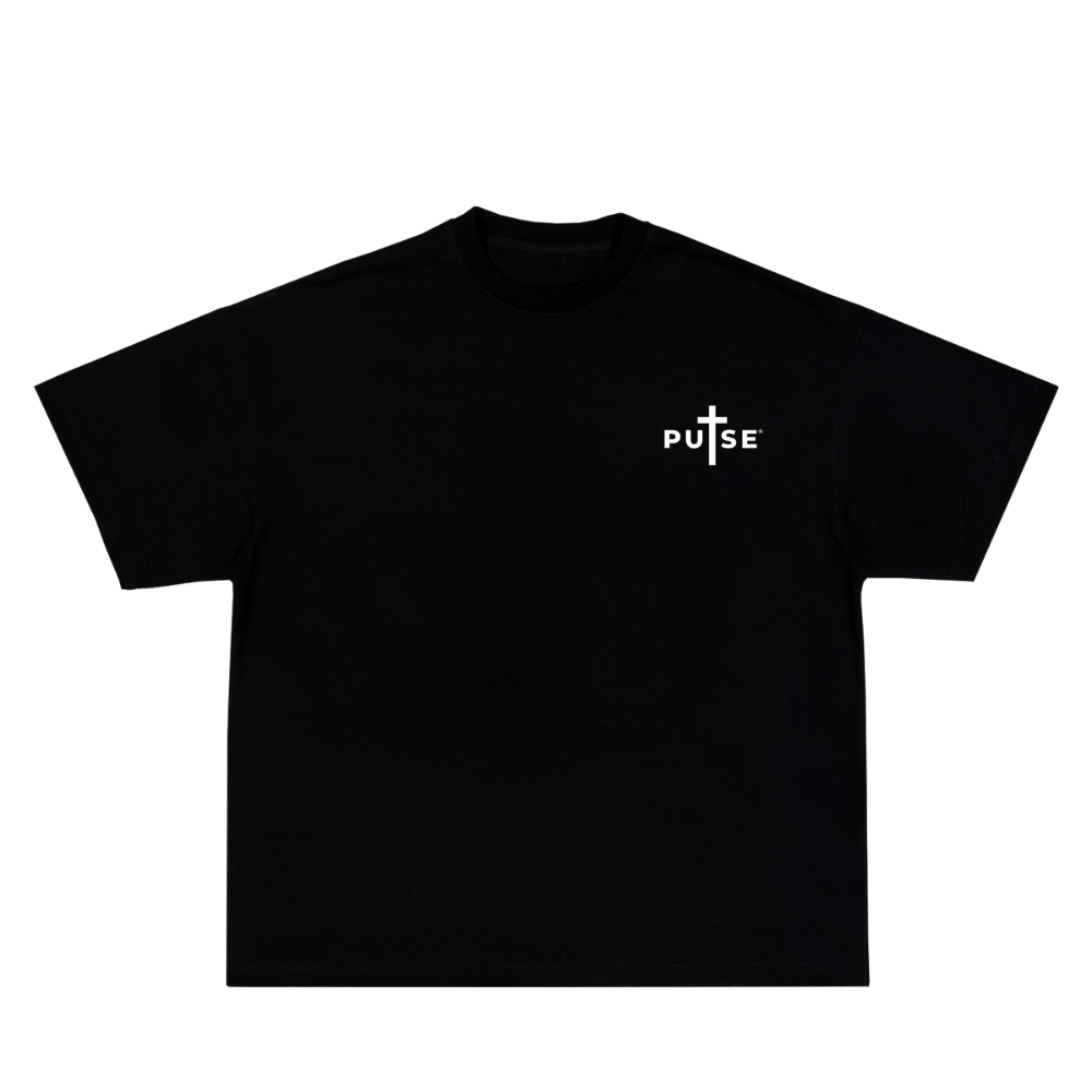 PULSE EARN IT. BLACK TEE