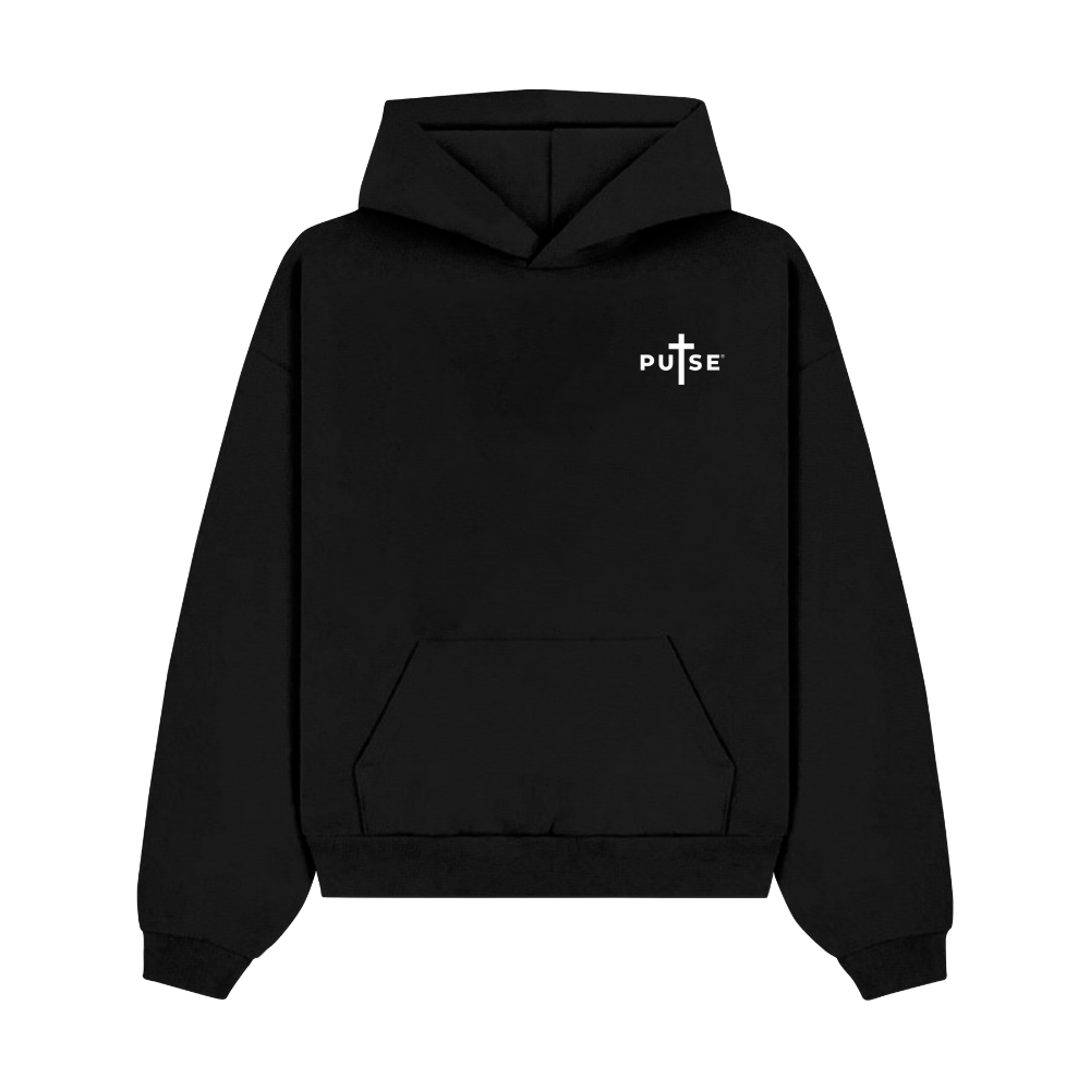 PULSE EARN IT. BLACK HOODIE