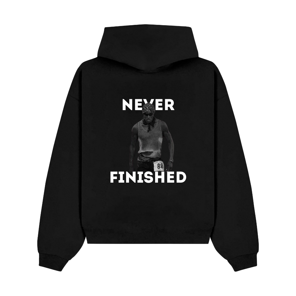 PULSE NEVER FINISHED BLACK HOODIE