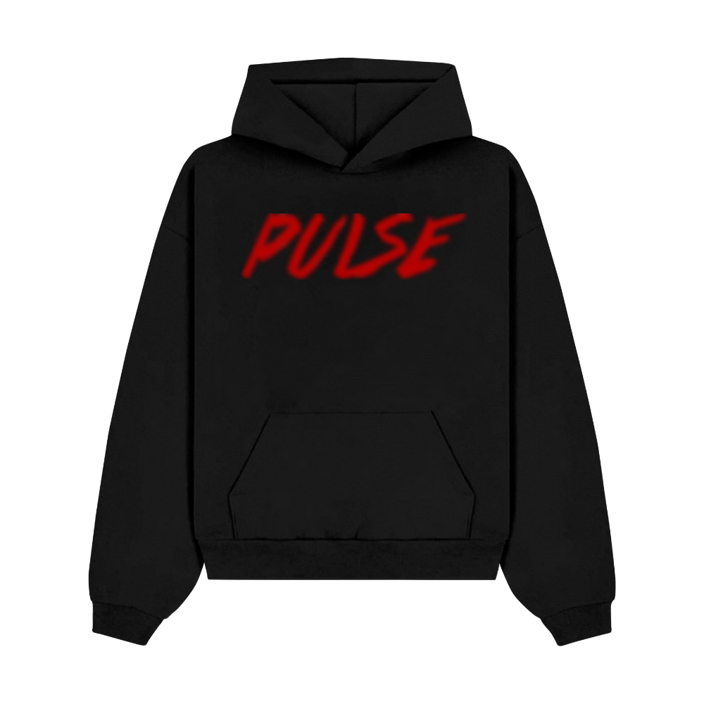 PULSE BLURRED RED BLACK HOODIE