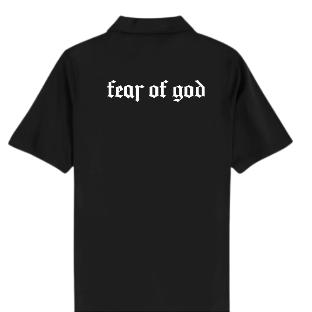 PULSE FEAR OF GOD BLACK POLO SHIRT