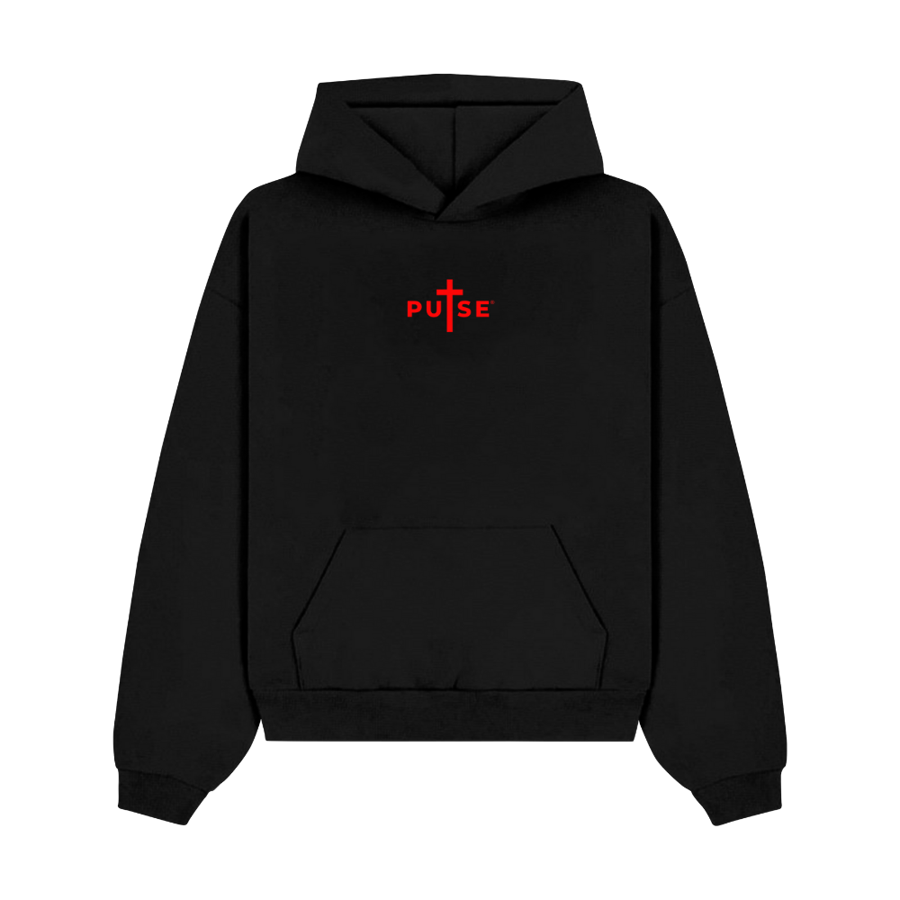 PULSE GOD FIRST BLACK HOODIE