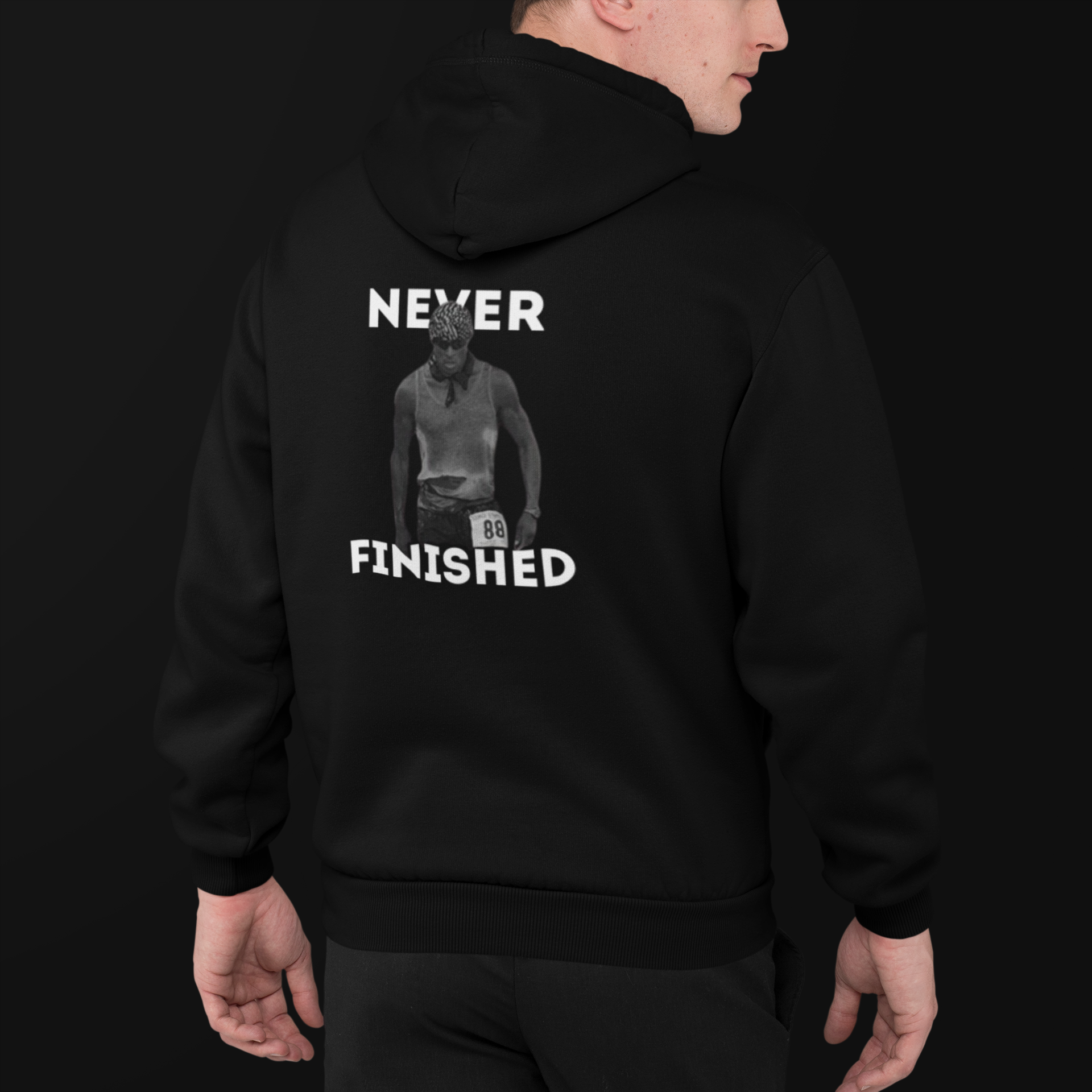 PULSE NEVER FINISHED BLACK HOODIE