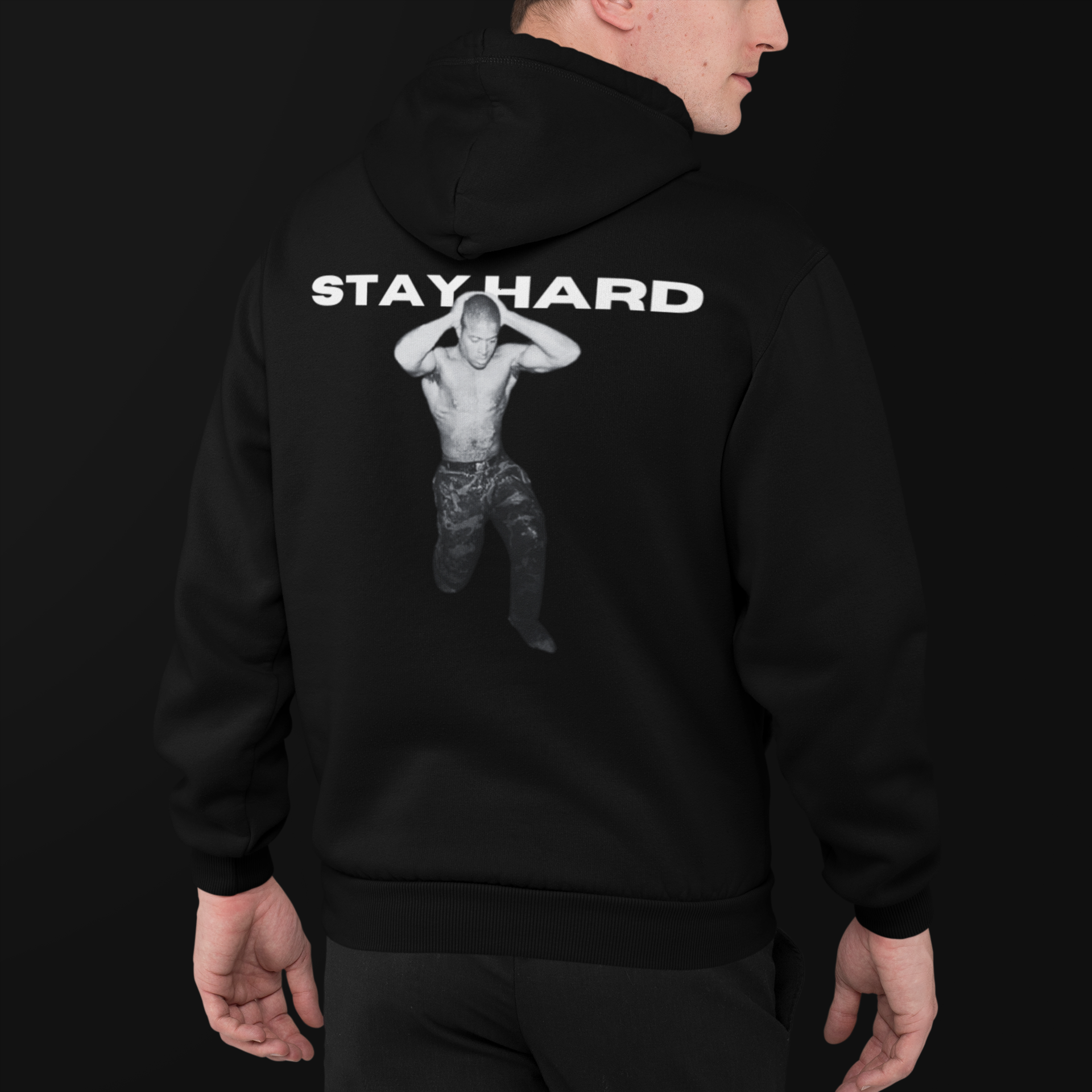 PULSE STAY HARD BLACK HOODIE