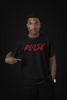 PULSE BLURRED RED BLACK TEE