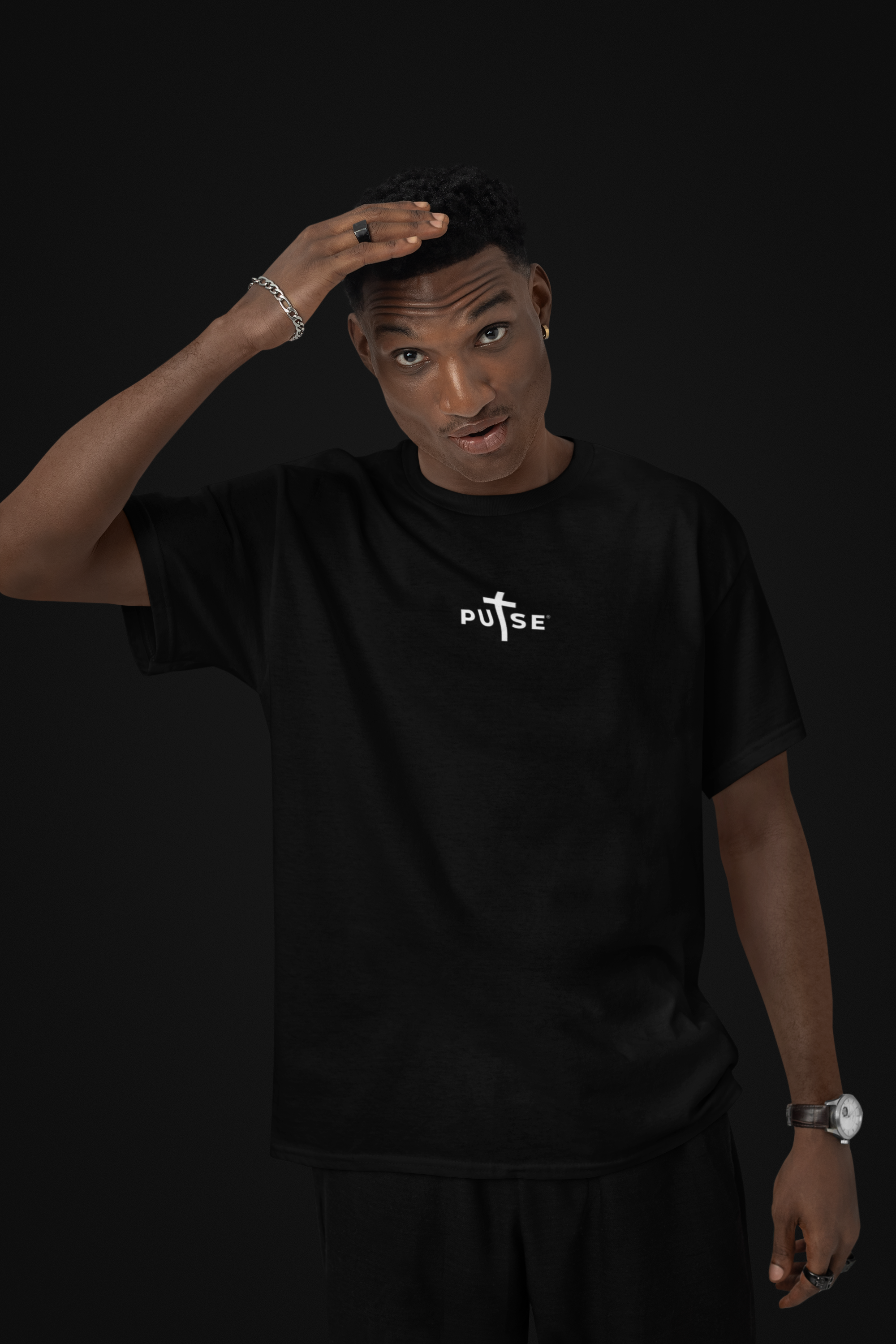 PULSE TRUST GOD BLACK TEE